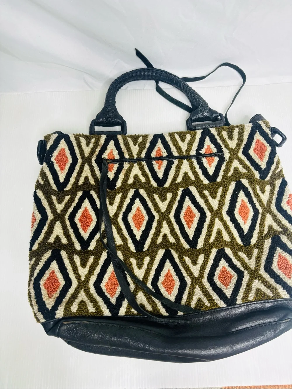 Cleobella Layla Weekender Carpet Bag and Leather Trimmed Bag